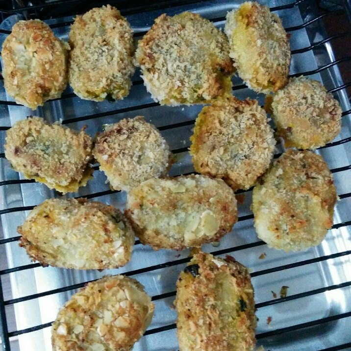 赤玉ねぎ消費かぼちゃ揚げ焼きコロッケ小麦粉不使用